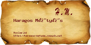 Haragos Mátyás névjegykártya