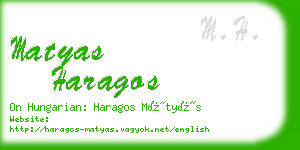 matyas haragos business card